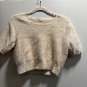 Amanda Uprichard Fuzzy Cream Sweater